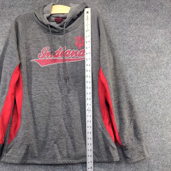 Colosseum Women's Indiana Hoosier Pullover Graphic Hoodie Sweatshirt XL Gray - Picture 11 of 13